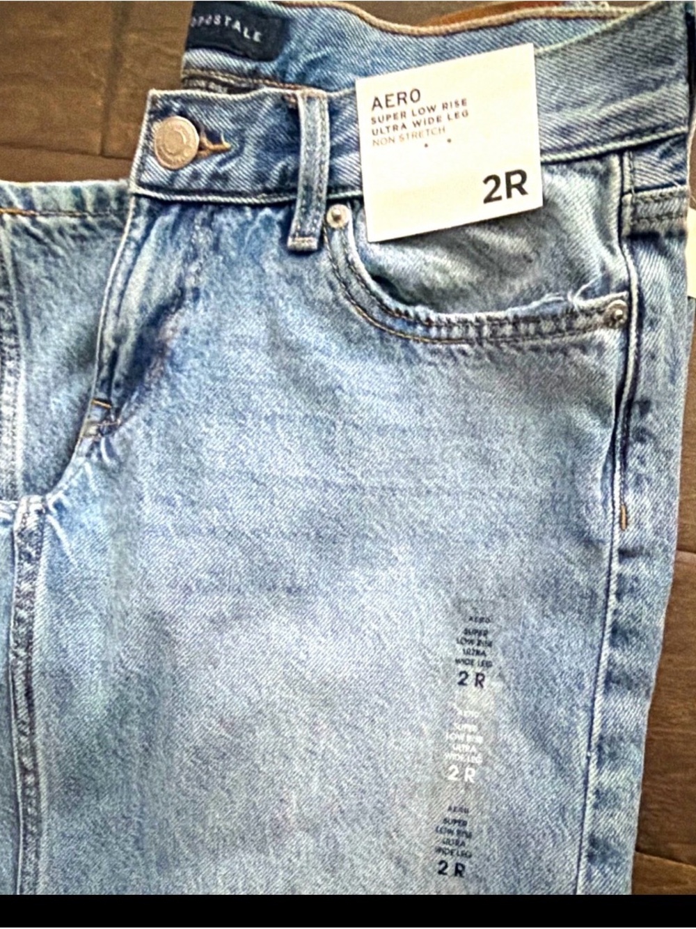 Light Blue women’s Jeans - Super Low Rise Ultra Wide Leg